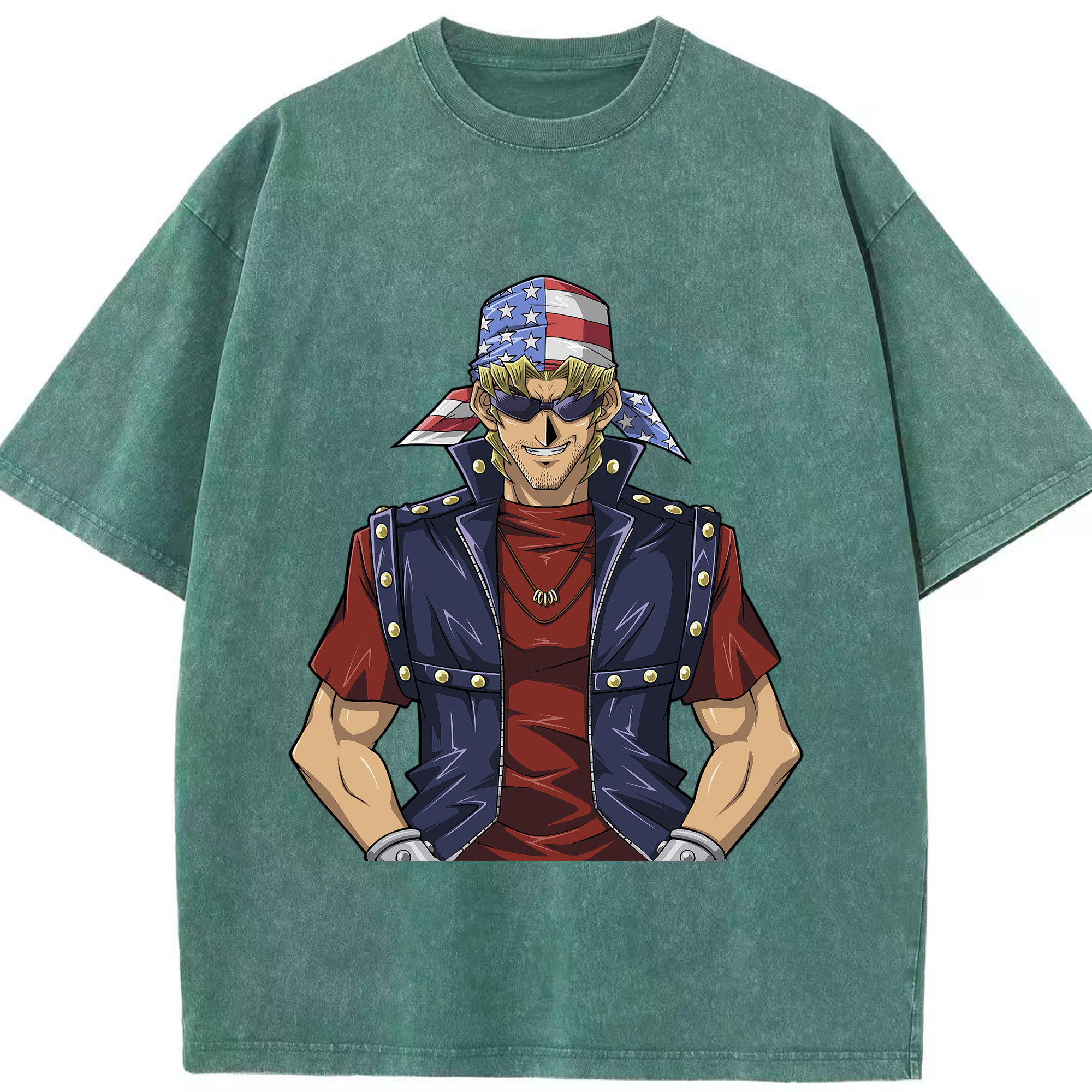 （画像用） 遊☆戯☆王 Yu-Gi-Oh! 綿100% ヴィンテージ風 半袖Tシャツ（フロントプリント）